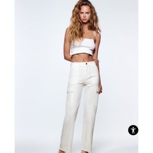 Zara TRF STRAIGHT CARGO PANTS